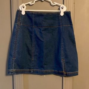 Small denim mini skirt